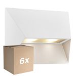 Fordelspakning 6x Nordlux Pontio 27 Veggbelysning Aluminium Hvit | Egnet for 2x GU10
