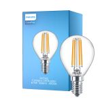 Philips Corepro LED Lustre E14 Ball filament klar 6.5W 806lm - 840 kald hvit | erstatter 60W