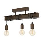 Eglo Taklampe Townshend 4 Stål Brun | IP20 - Egnet for 3x E27 