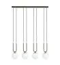 Emibig Pendel Lampe Glam Stål Svart | Egnet for 4x E14 - Max 10W